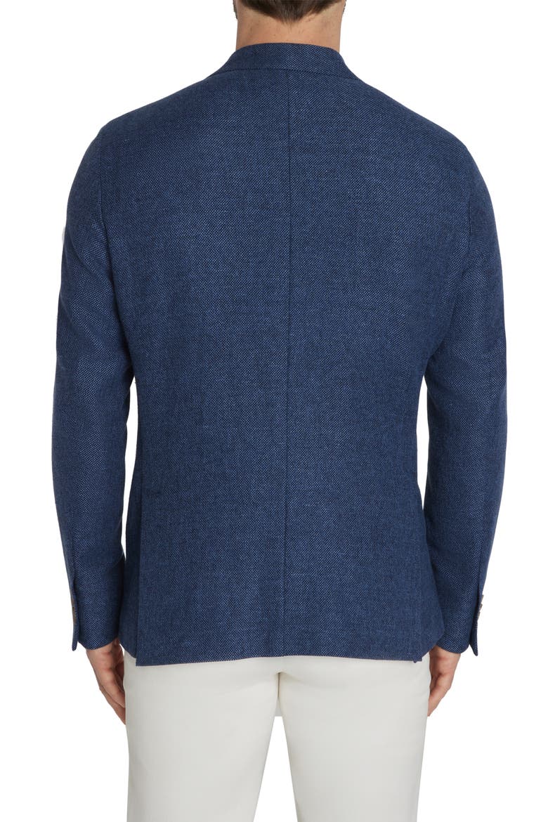 Hampton Solid Knit Wool & Linen Blend Sport Coat, Alternate, color, MEDIUM BLUE