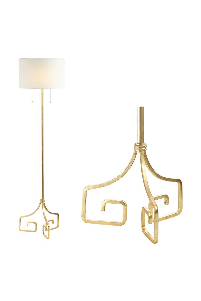 Newman 61.5" Transitional Glam Metal LED Floor Lamp, Gold Painting, Main, color, Gold Painting