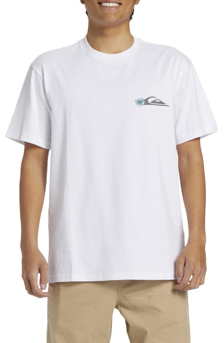 Quiksilver Wave Lei Organic Cotton Graphic T-Shirt, Main, color,