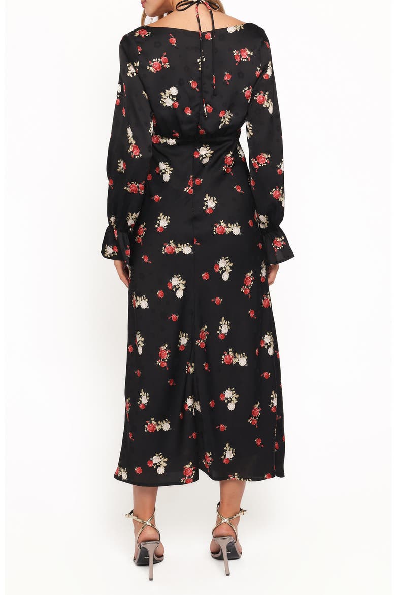 Pauline Floral Long Sleeve Maxi Dress, Alternate, color, BLACK FLORAL