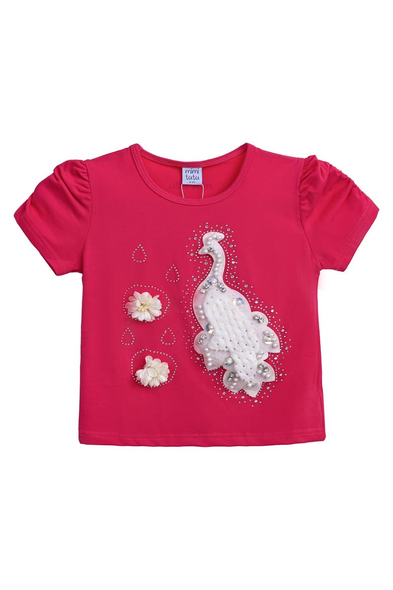 Peacock T-Shirt, Main, color, Pink Raspberry