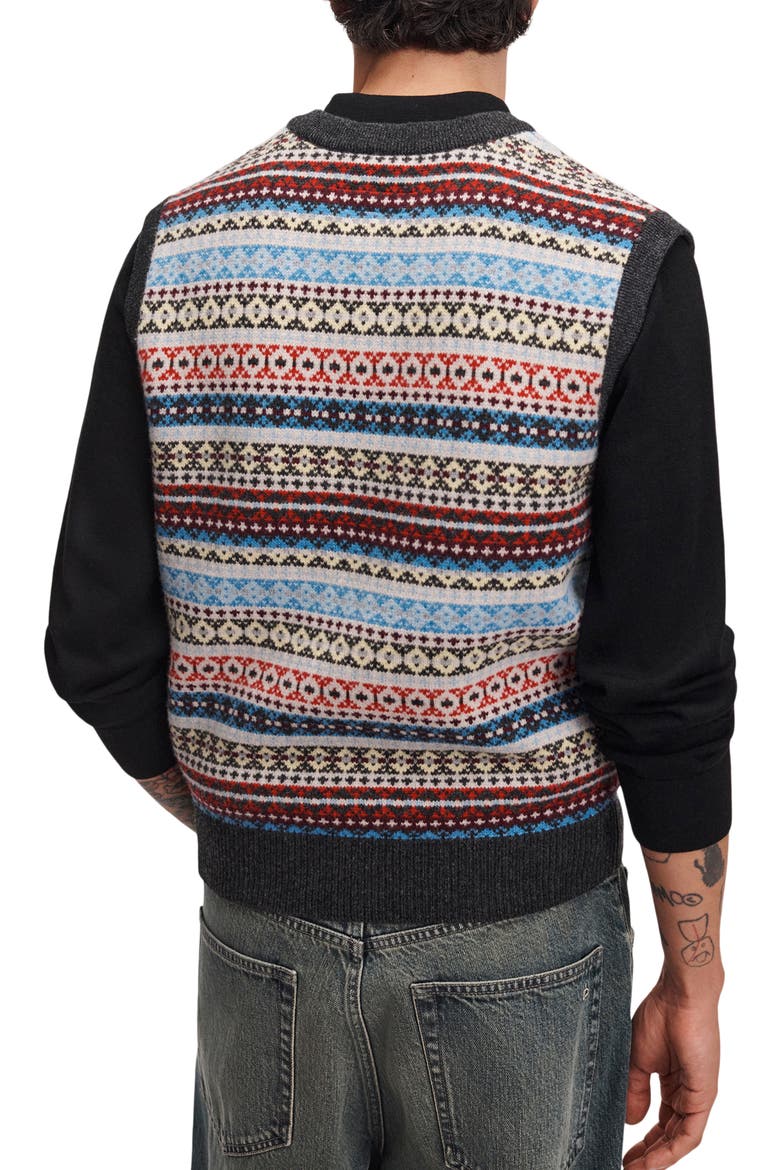 Fair Isle Wool Vest, Main, color, MULTI