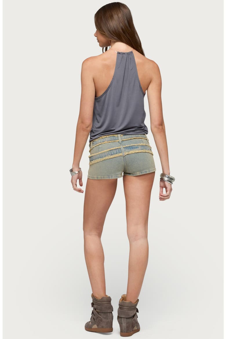 Tesa Gathered Cutout Sleeveless Top, Alternate, color, DARK-GRAY