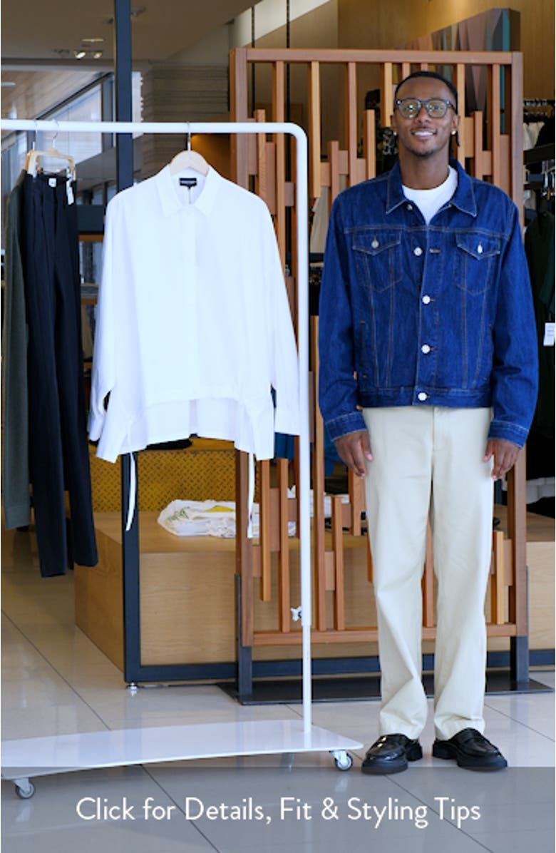 Oversize Cotton Poplin Button-Up Shirt, sales video thumbnail