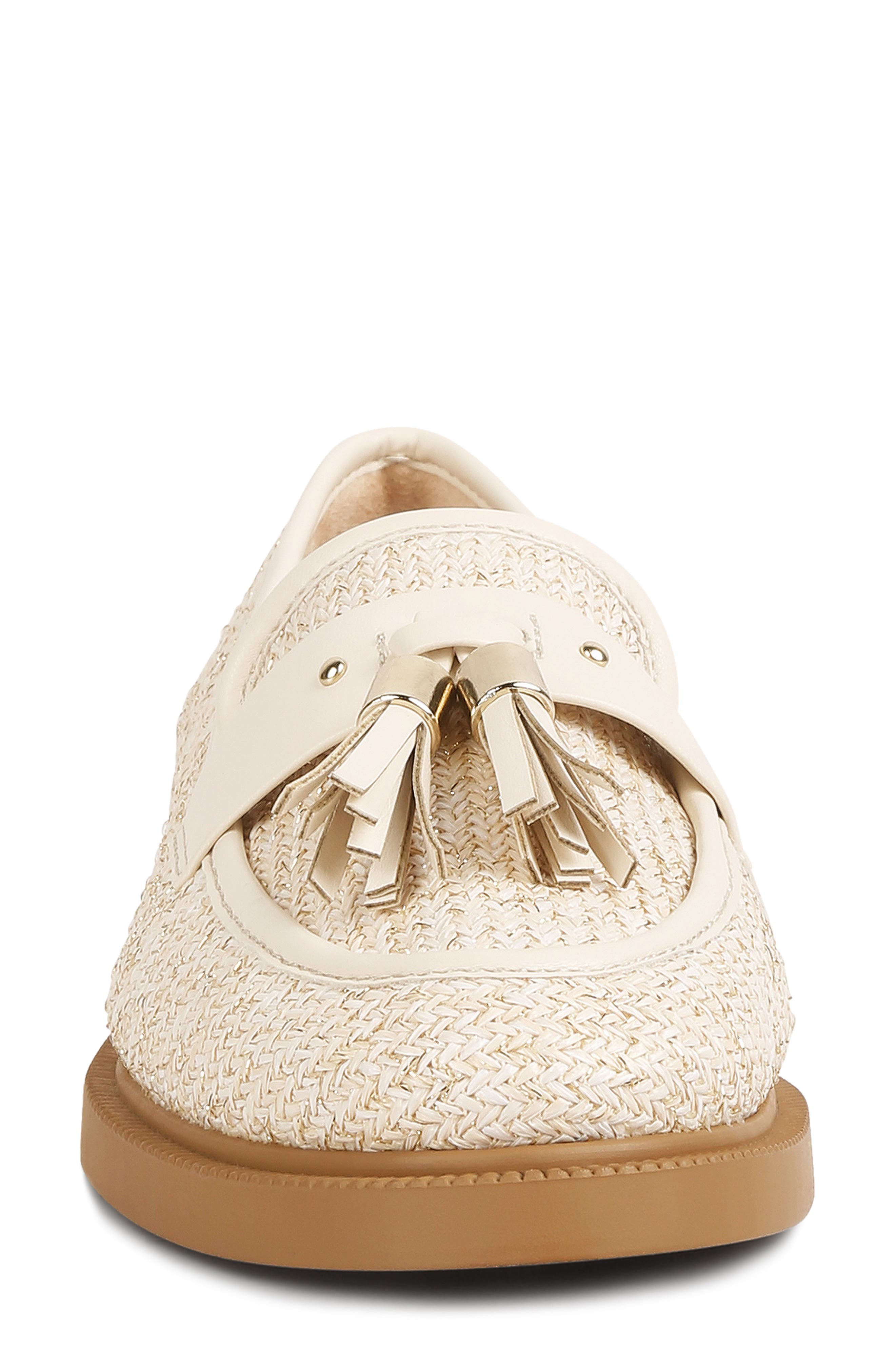 LONDON RAG Foxford Tassel Raffia Loafer, Alternate, color, Cream