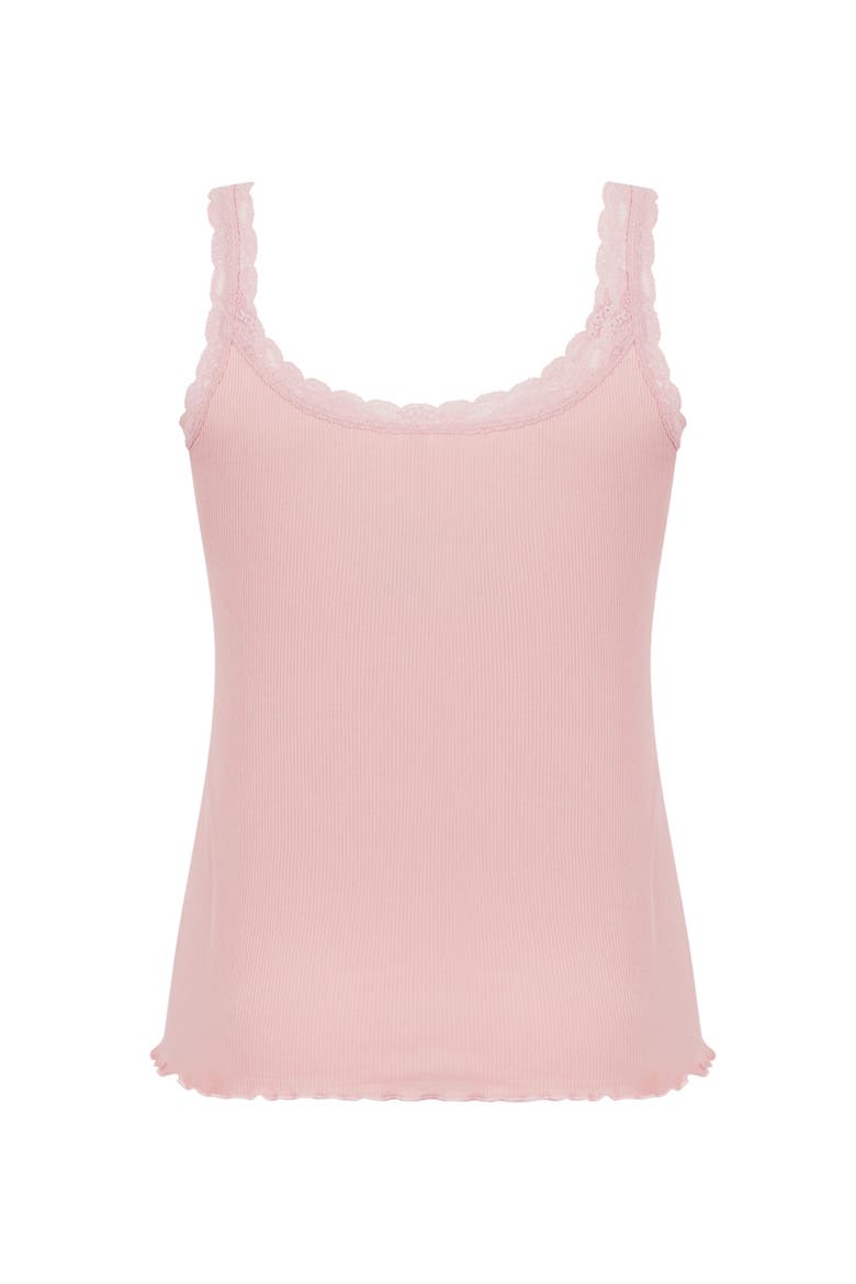 Rib Lace Cami, Alternate, color, Pale mauve