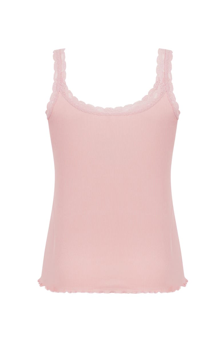 Hunkemöller Rib Lace Cami, Alternate, color, Pale Mauve