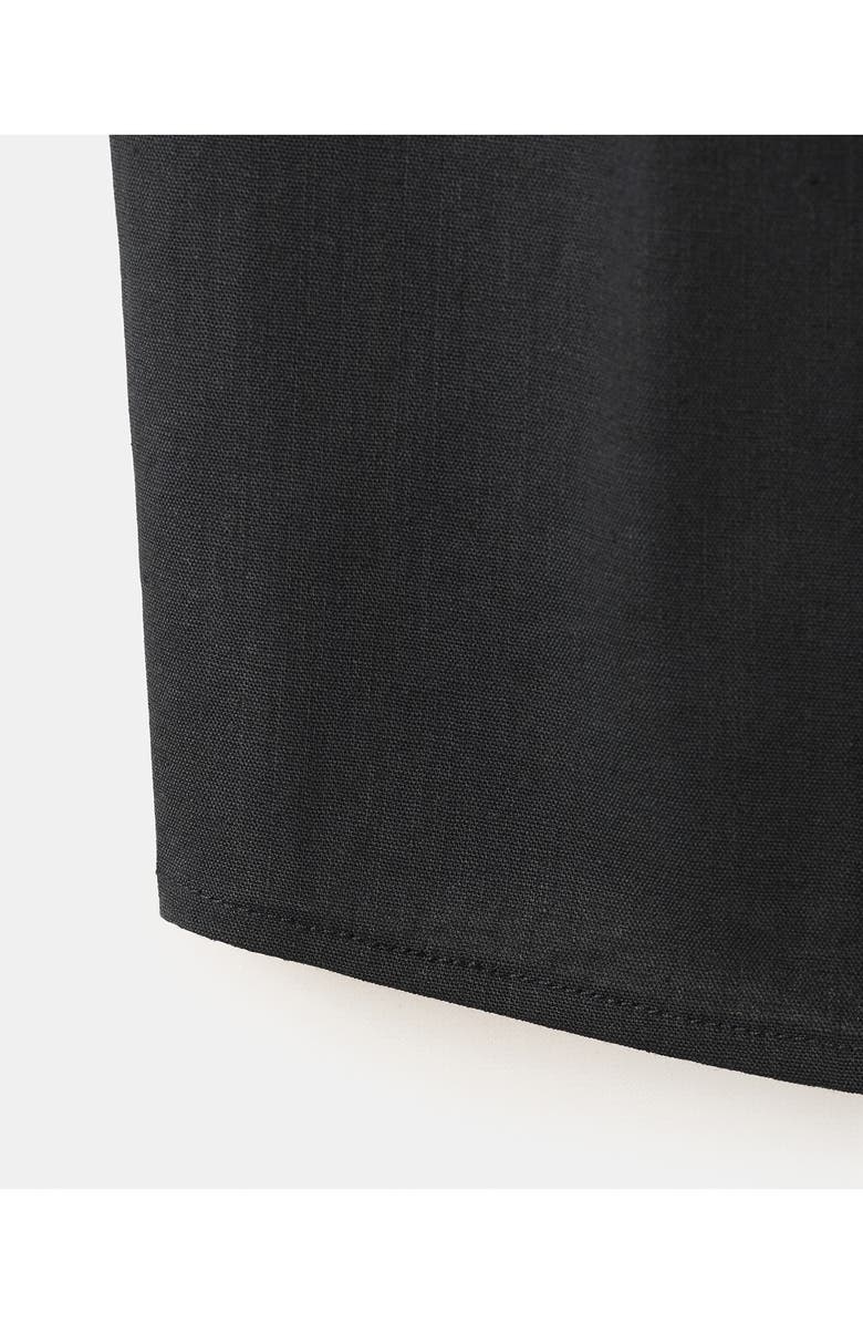 MANGO Sleeveless Linen Blend Top, Alternate, color, Black