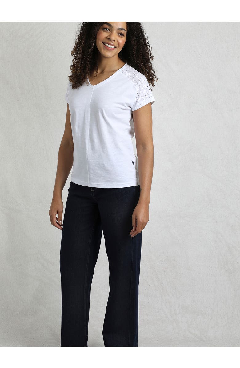 Weird Fish Pernille Cutaway T-Shirt, Alternate, color, White