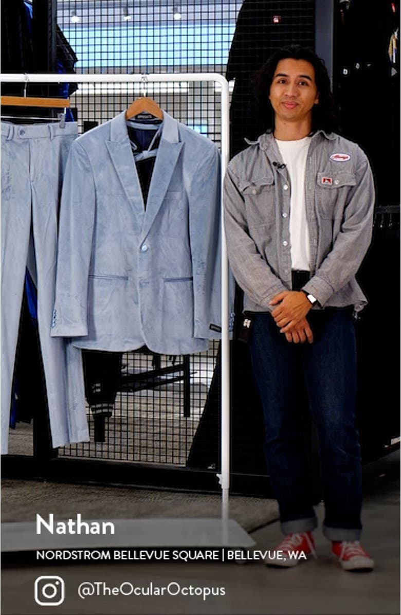 Vintage Blue Velvet Suit & Bow Tie, sales video thumbnail