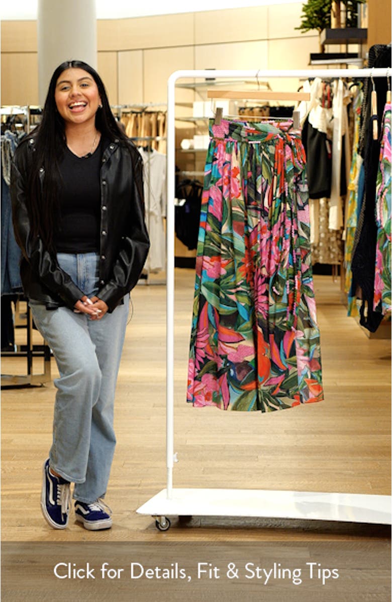 Jardin De Reve Cotton Cover-Up Midi Skirt, sales video thumbnail