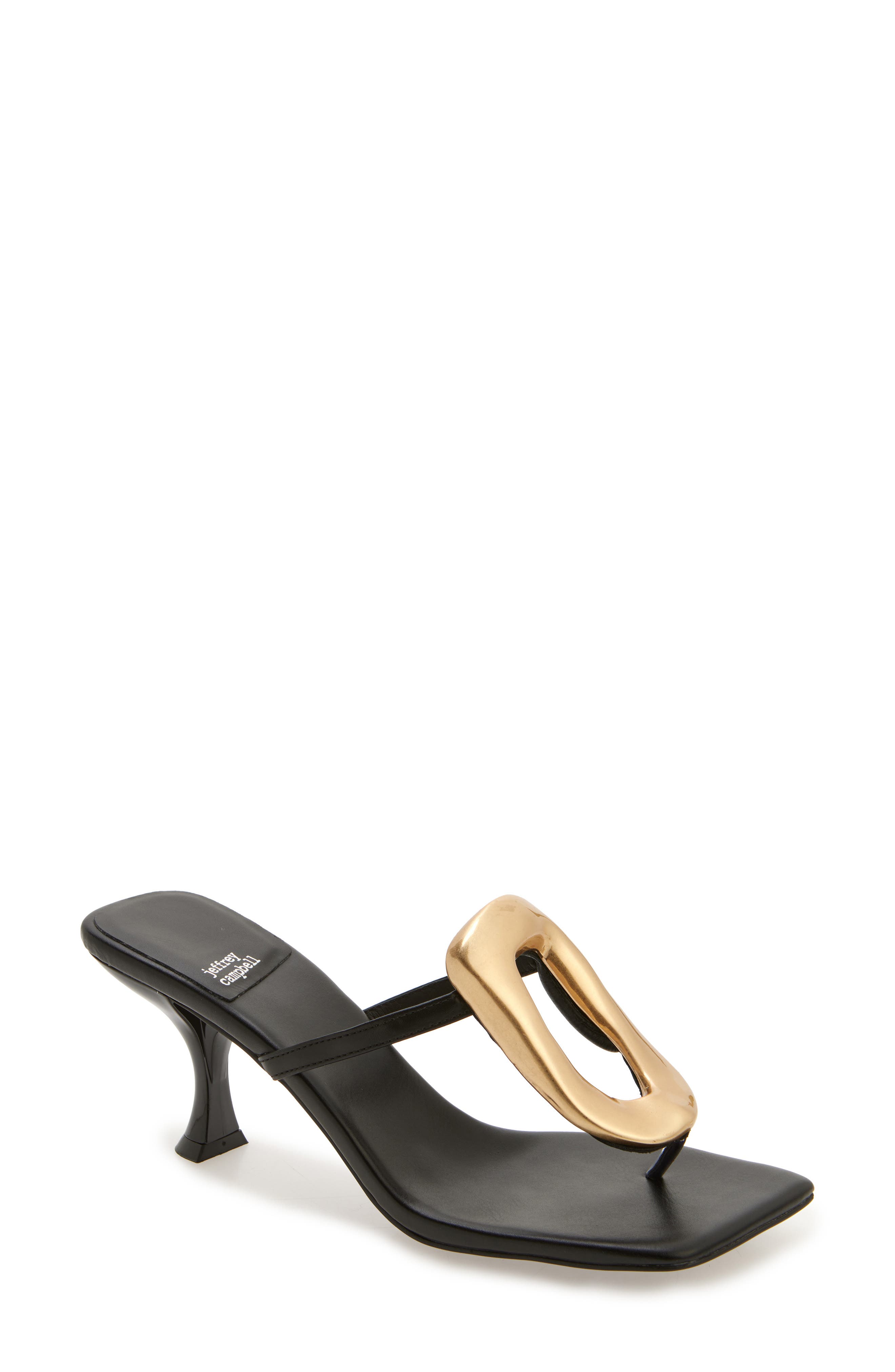 Jeffrey Campbell Linq Up Sandal, Main, color, Black Gold