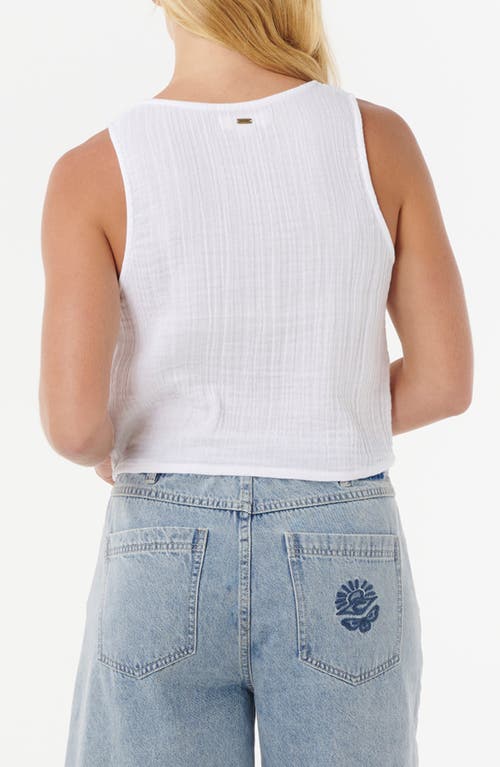 Rip Curl Premium Surf Cotton Crop Tank In White