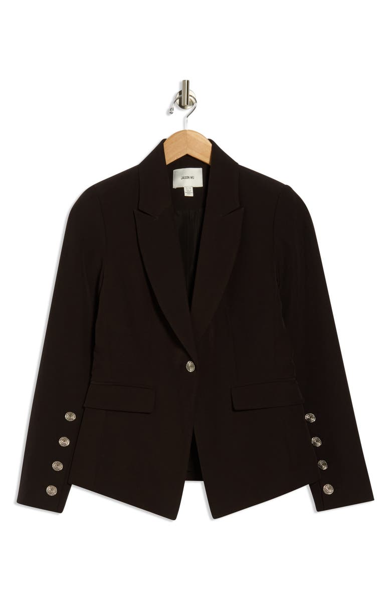 JASON WU Peak Lapel Blazer, Alternate, color, Black