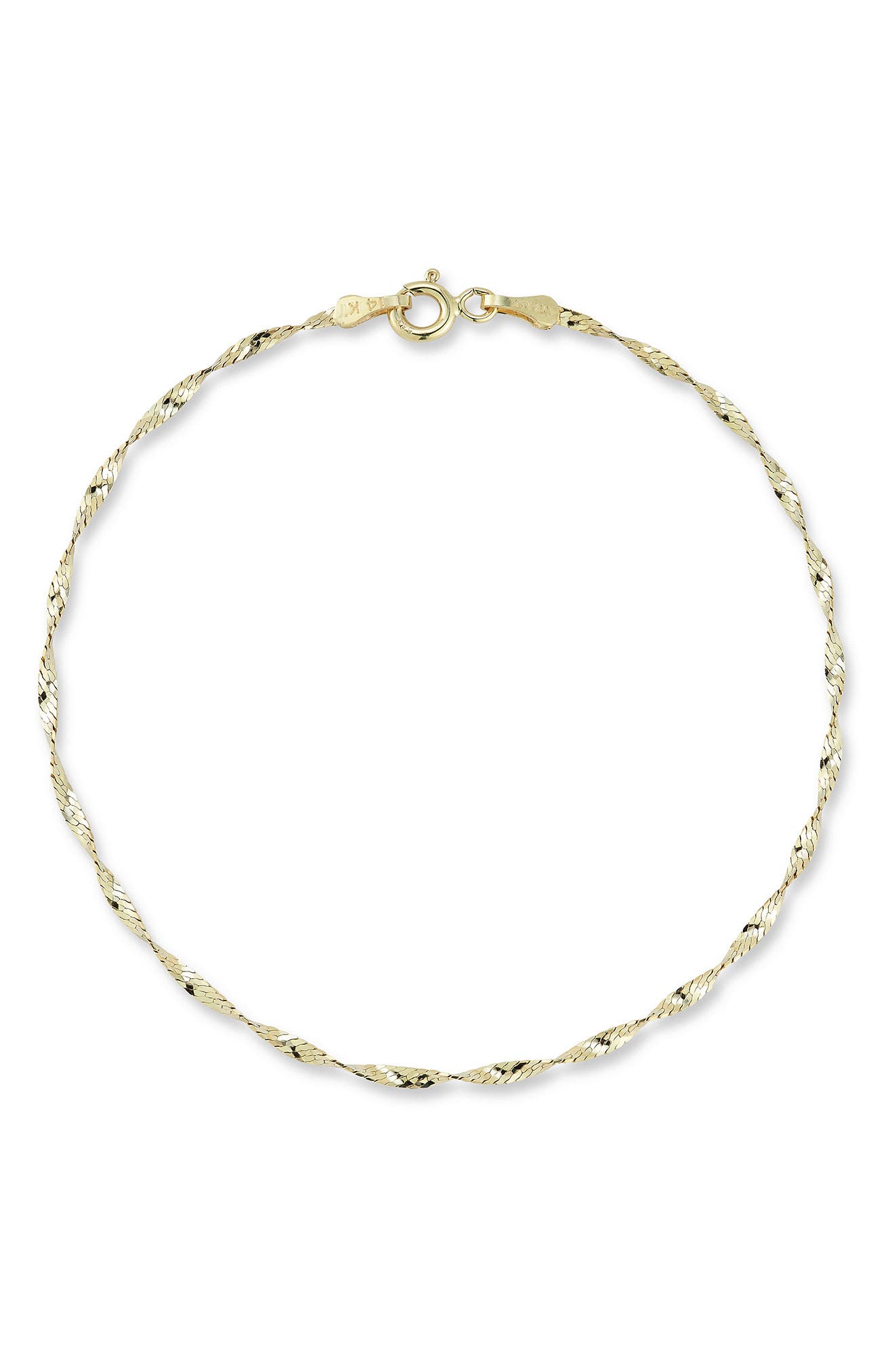 Ember Fine Jewelry 14K Gold Twisty Anklet