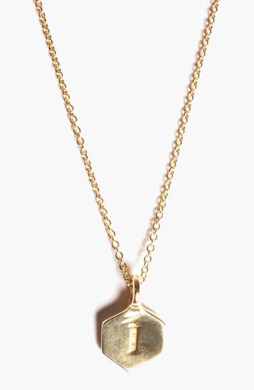 Odette New York Monogram Charm Necklace In Letter I