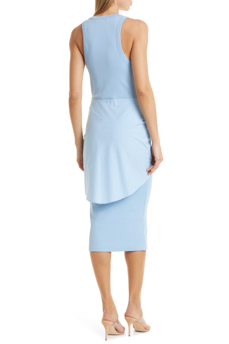 Odeon Mixed Media Cotton Rib Dress, Alternate, color, LAKE BLUE