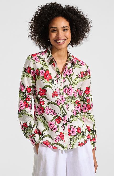 Linen Long Sleeve Feminine Shirt