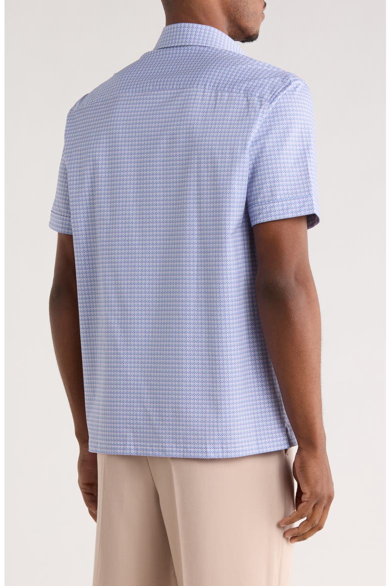 Print Short Sleeve Button-Up Shirt, Alternate, color, LAVENDER