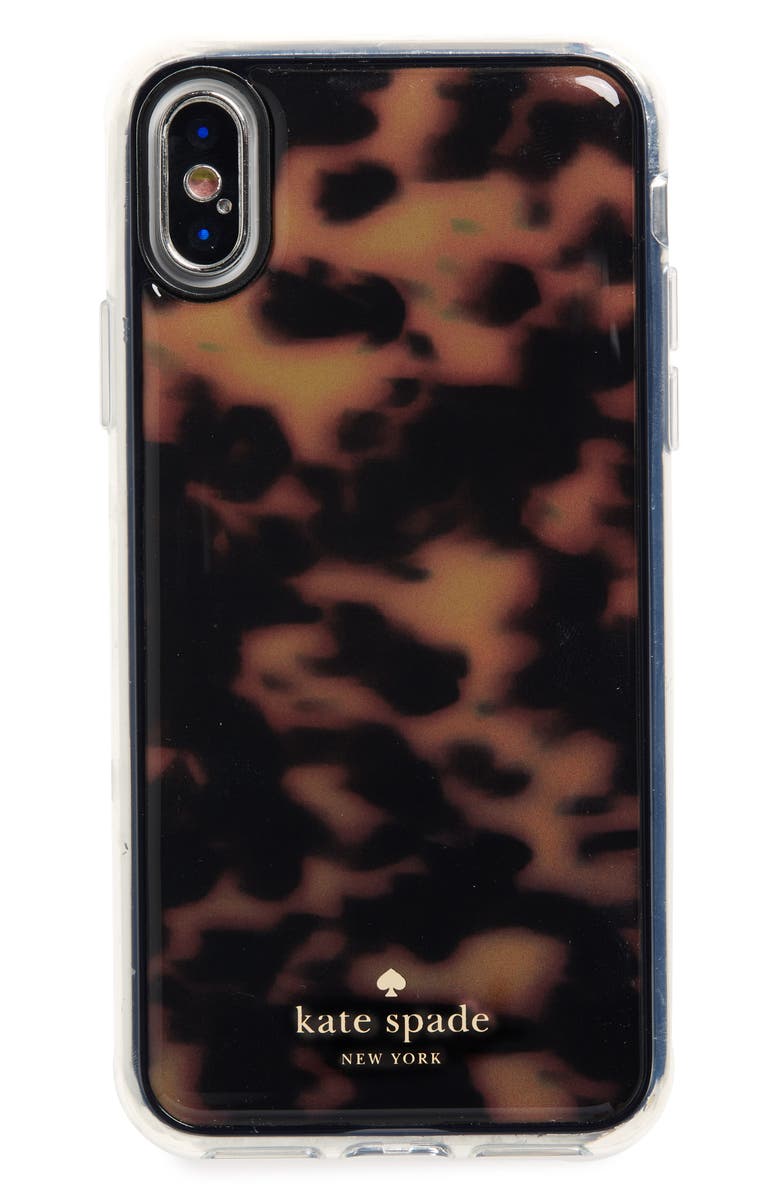 Kate Spade New York tortoiseshell hands free iPhone X/Xs case, Main, color,