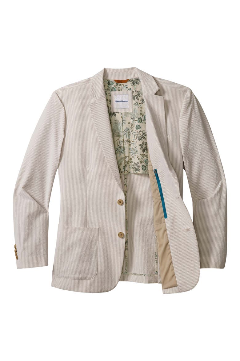 Nova Wave Stretch Cotton Seersucker Sport Coat, Alternate, color, STONE KHAKI