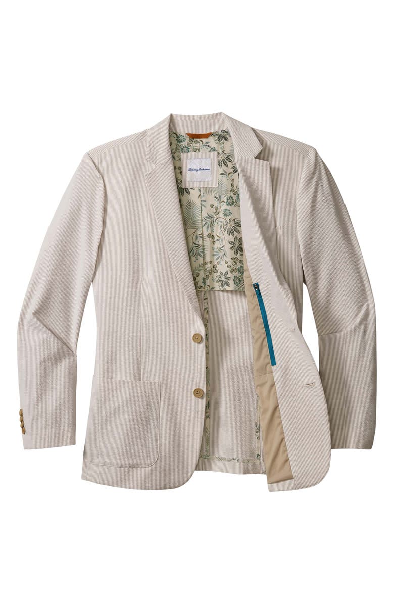 Tommy Bahama Nova Wave Stretch Cotton Seersucker Sport Coat, Alternate, color, Stone Khaki