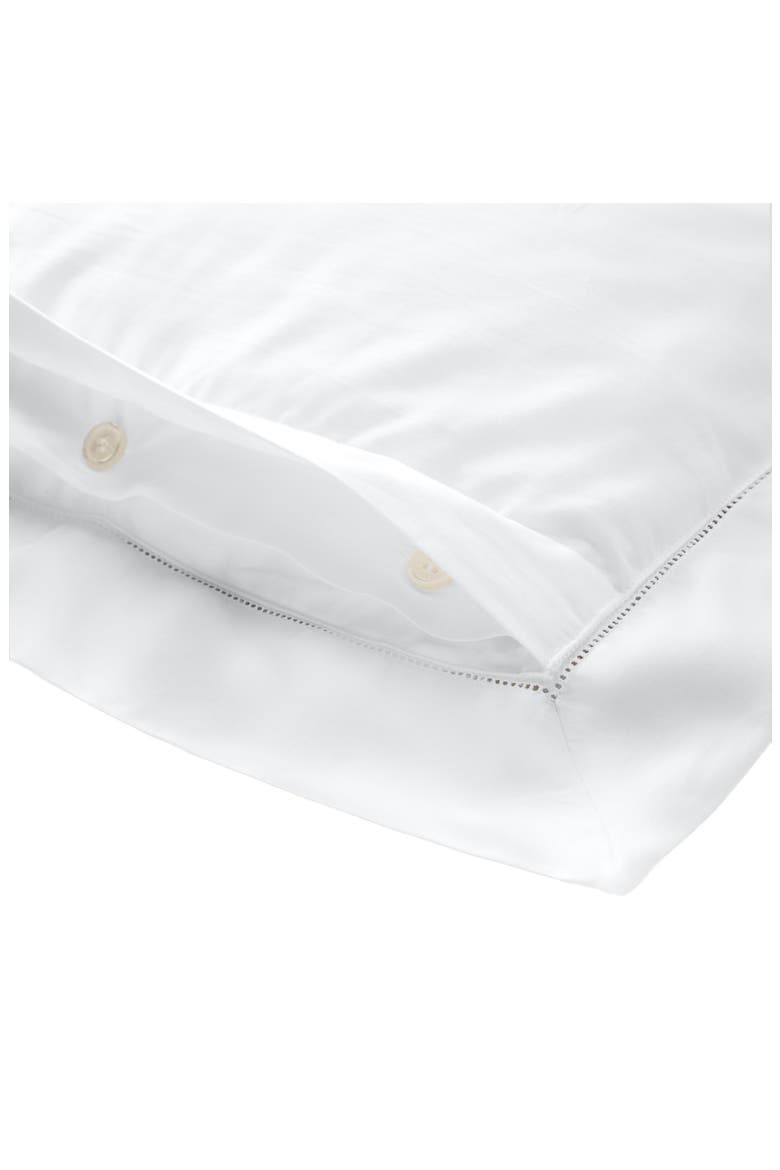 Organic Cotton Sateen Border Sham, Alternate, color, STUDIO WHITE