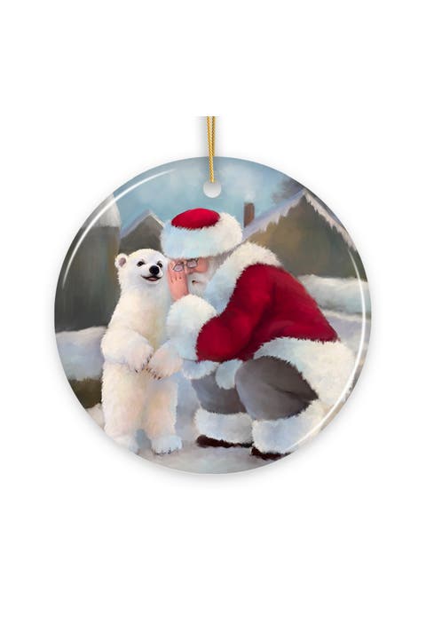 Sharing Secrets Santa And Polar Bear Ornament