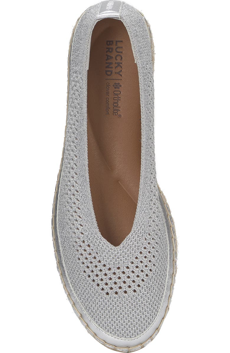 Lucky Brand Orena Platform Espadrille, Alternate, color, Metallic Silver