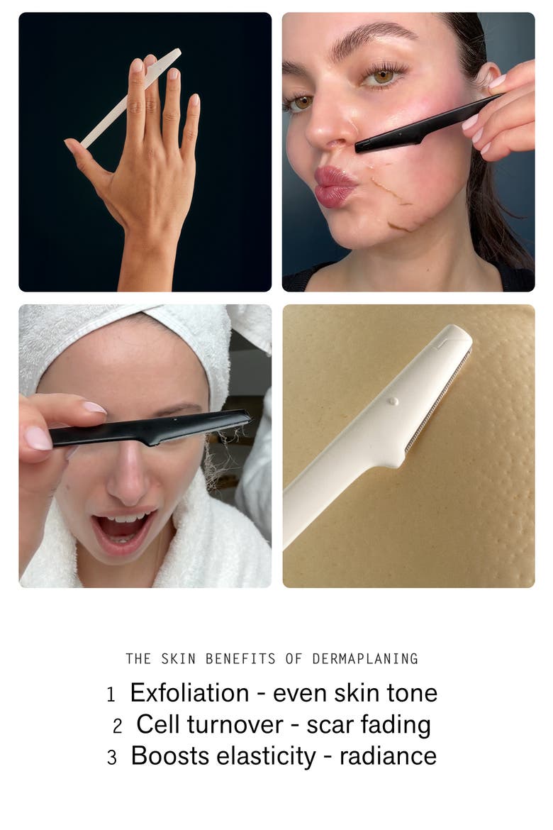 Skin Renewal Facial Dermaplaners - 3ct, Alternate, color, Slate/Chalk/Clay