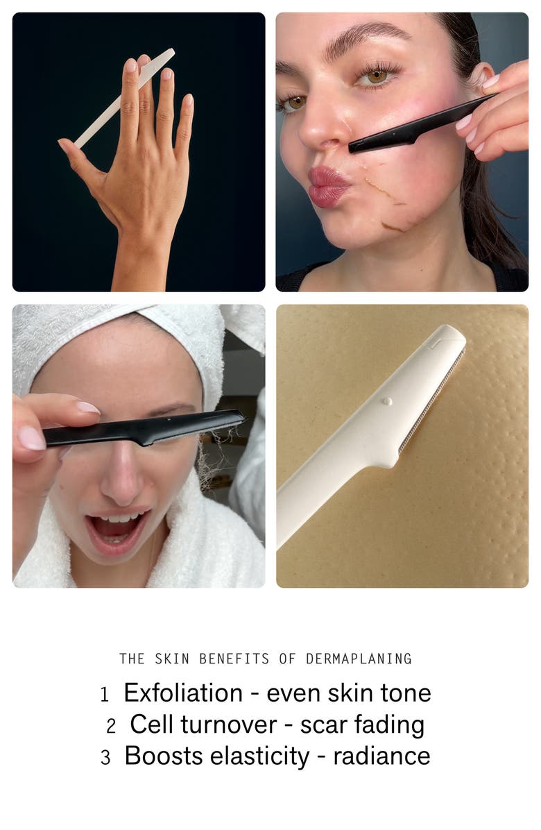 Nimbi Skin Renewal Facial Dermaplaners - 3ct, Alternate, color, Slate/Chalk/Clay