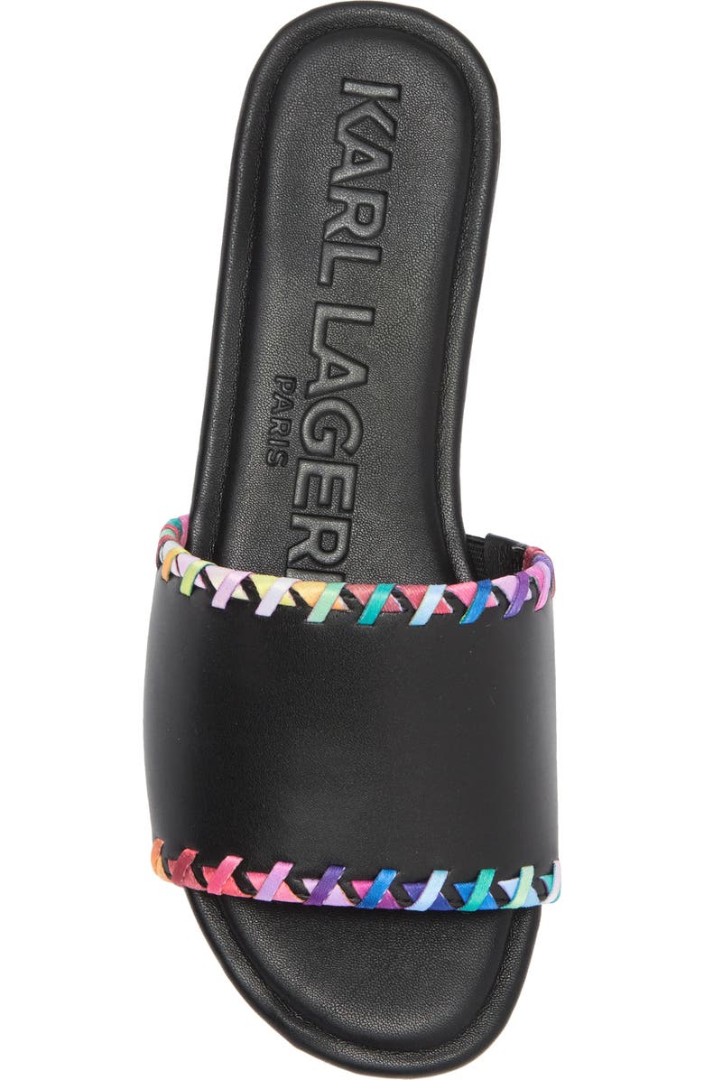 KARL LAGERFELD PARIS Cenie Whipstitch Slide Sandal, Alternate, color,