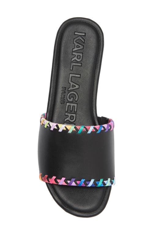 Karl Lagerfeld Paris Cenie Whipstitch Slide Sandal