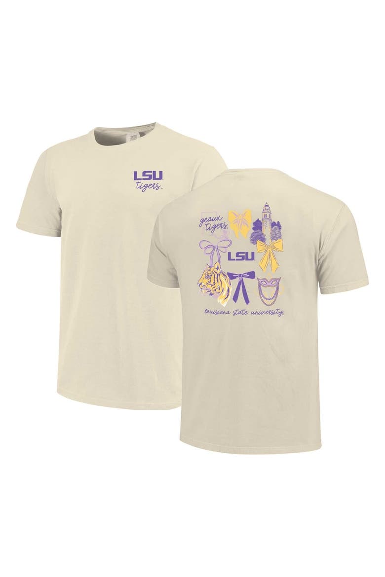 Women's Comfort Colors Natural LSU Tigers Coquette T-Shirt, Main, color, Natural