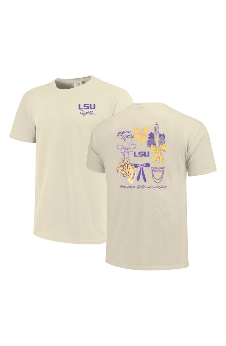 Comfort Colors Women's Comfort Colors Natural LSU Tigers Coquette T-Shirt, Main, color, Natural