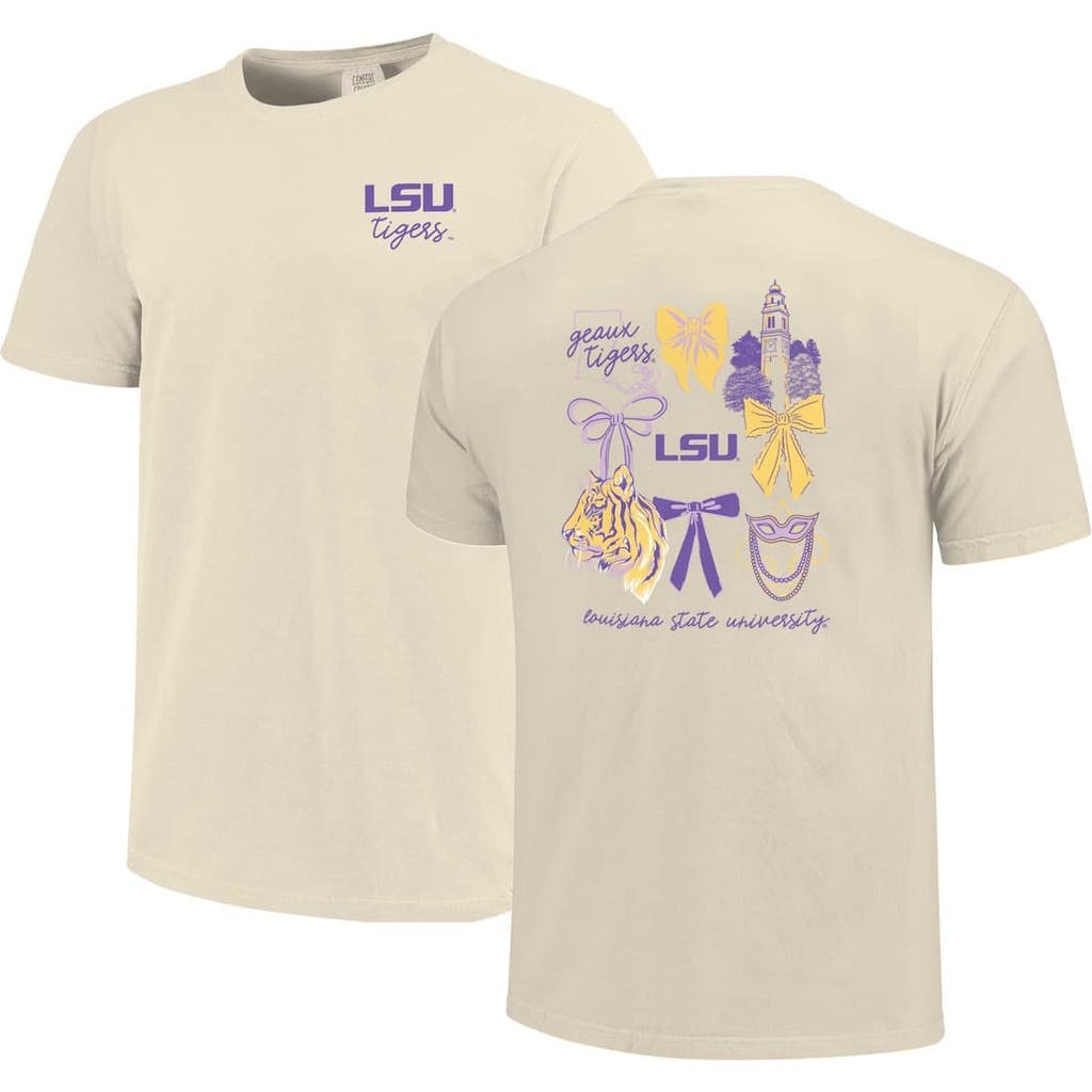 Comfort Colors Natural Lsu Tigers Coquette T-shirt In Neutral