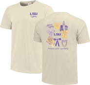 Comfort Colors Women's Comfort Colors Natural LSU Tigers Coquette T-Shirt