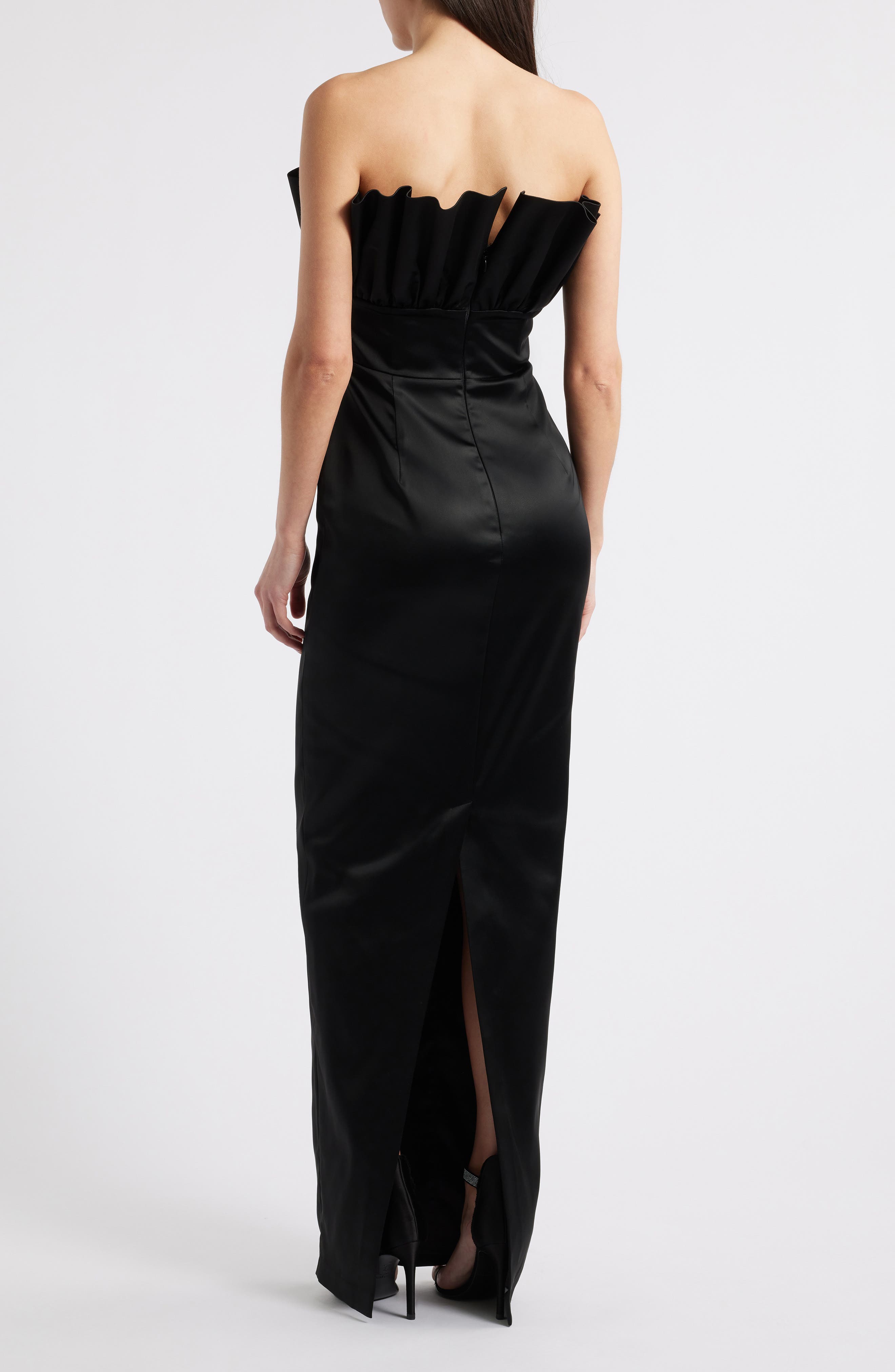 Noah Strapless Satin Gown - image 2