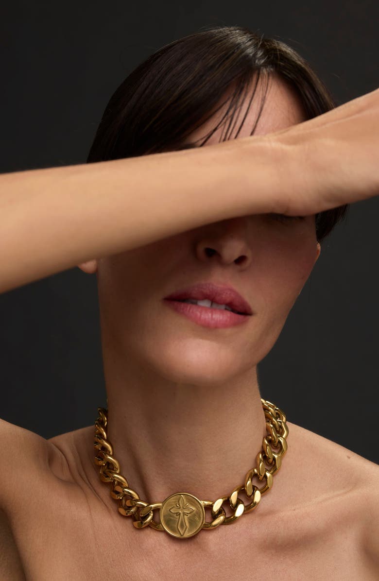 st. Moran Apostle Cross Necklace, Alternate, color, 