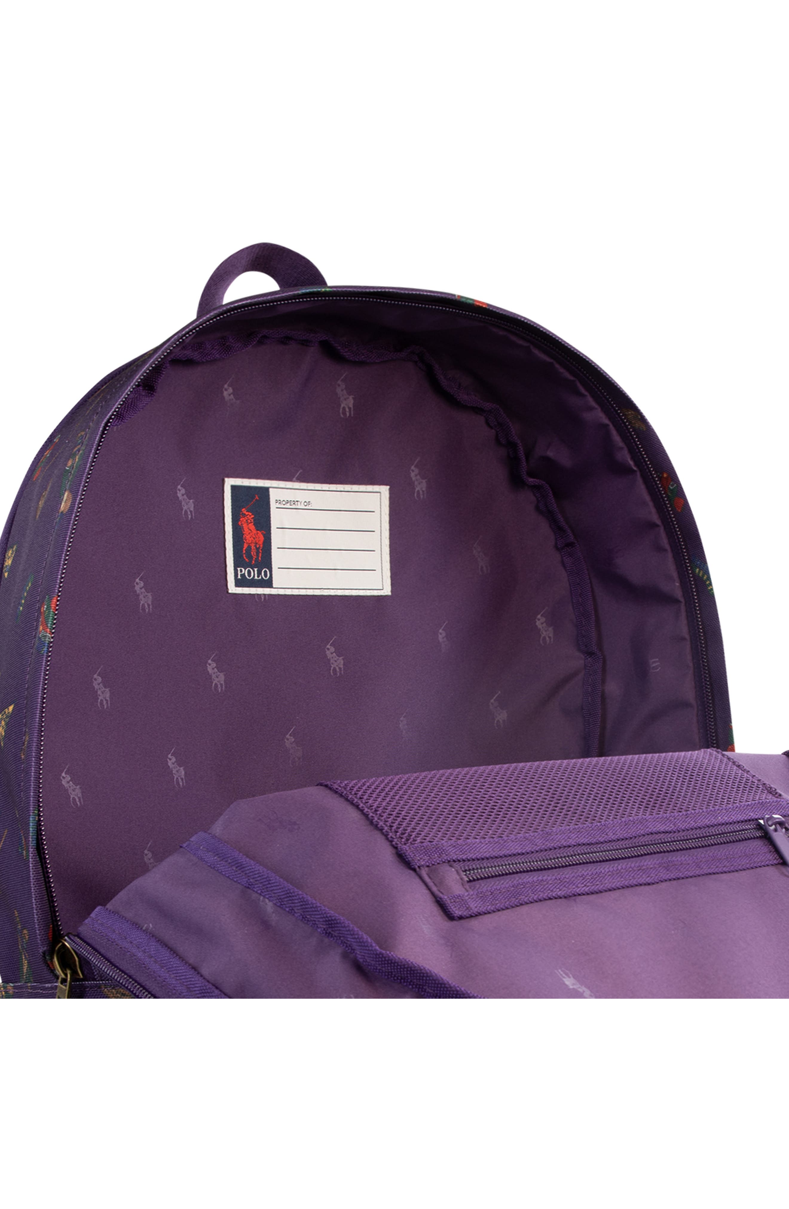 Ralph Lauren Kids' Polo Bear Print Backpack, Alternate, color, 