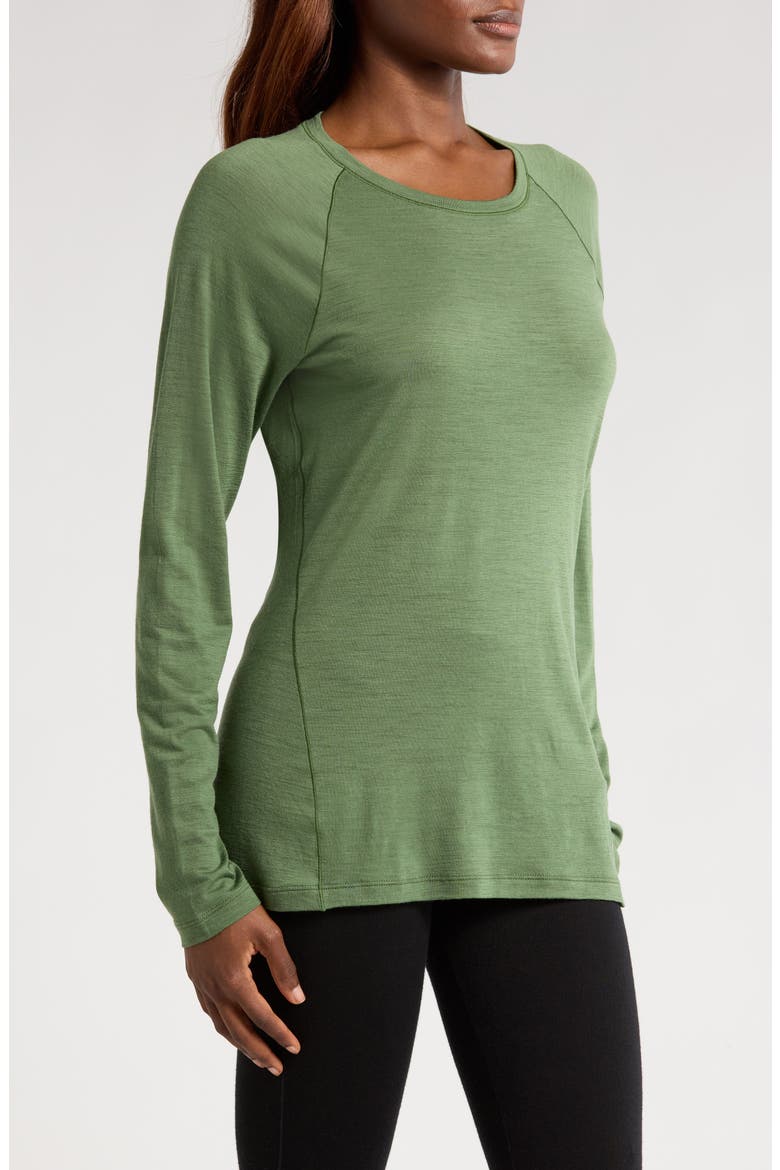 Classic Thermal Long Sleeve Merino Wool Base Layer T-Shirt, Alternate, color, FERN GREEN