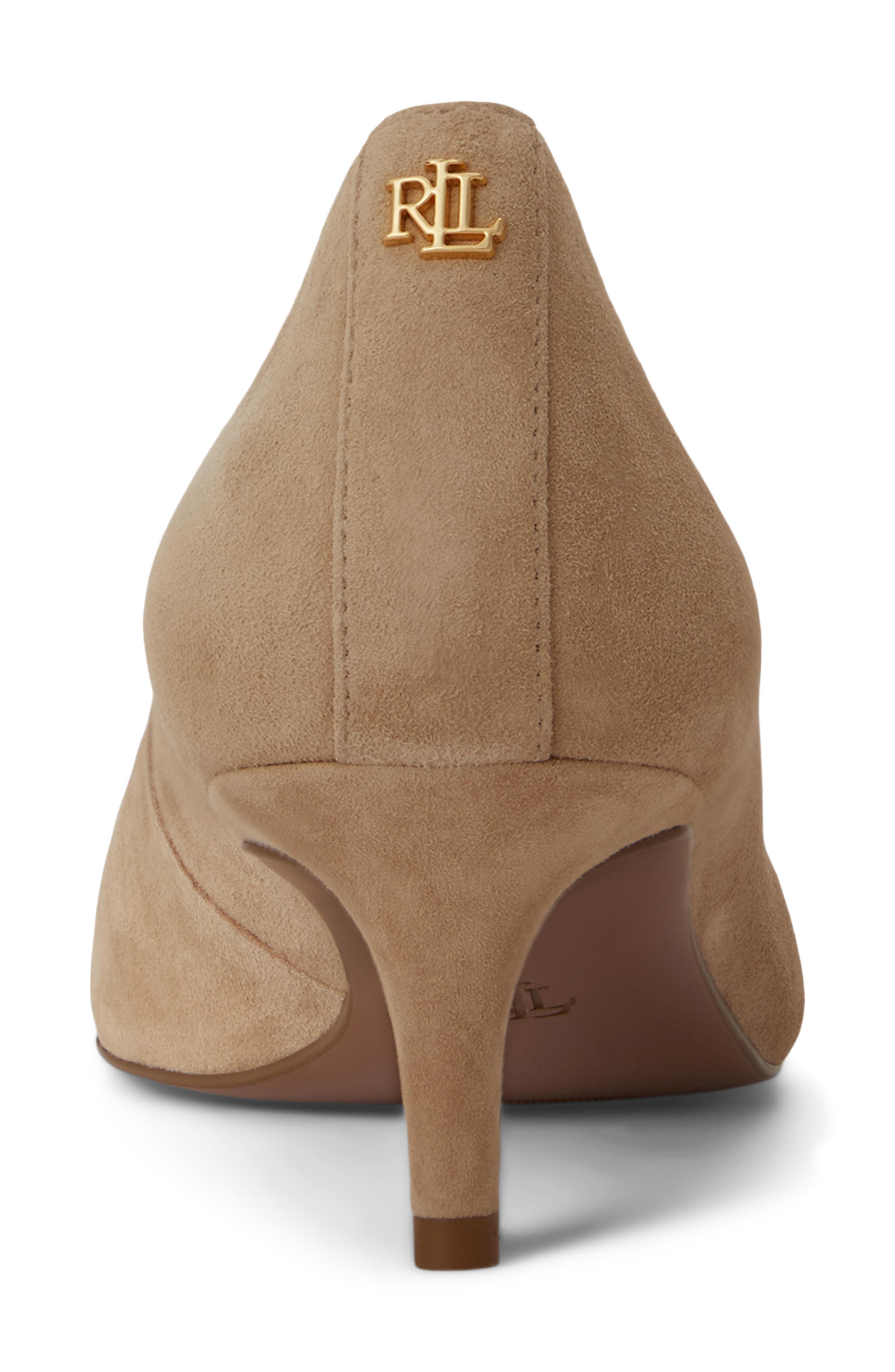 Ralph Lauren Adrienne Pointed Toe Pump, Alternate, color, Tan