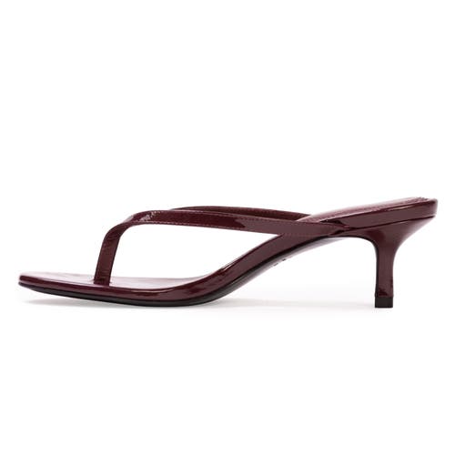 Black Suede Studio Tash 50 Patent Sandal In Burgundy