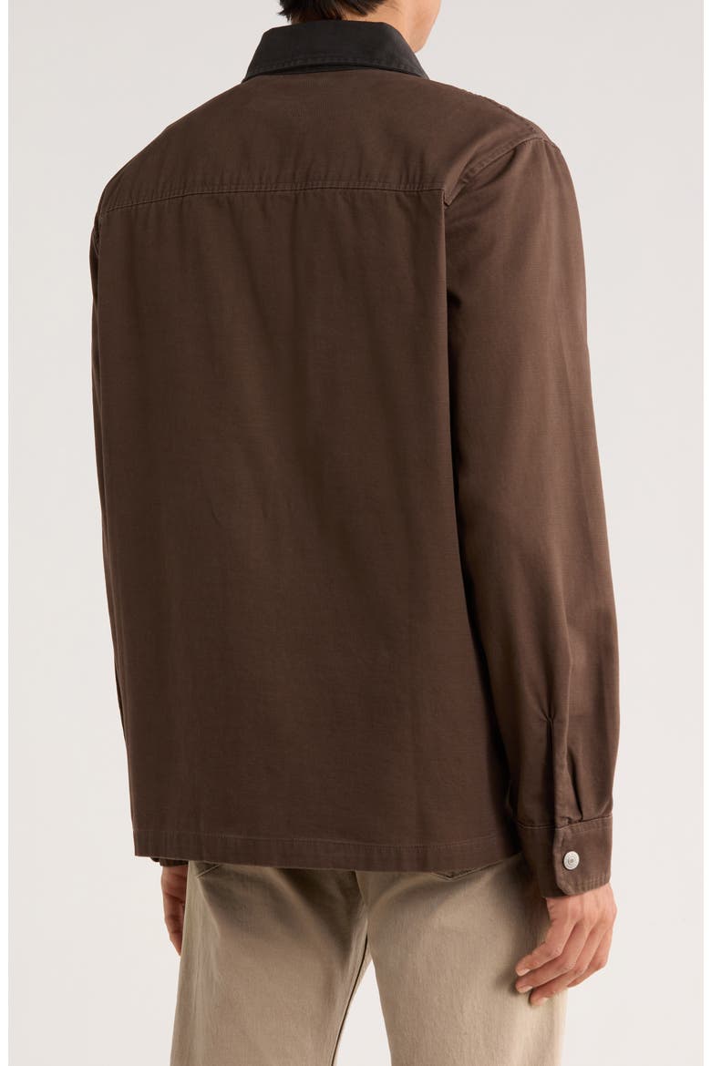 Logo Utility Shirt Jacket, Alternate, color, TURKISH COFFEE BROWN