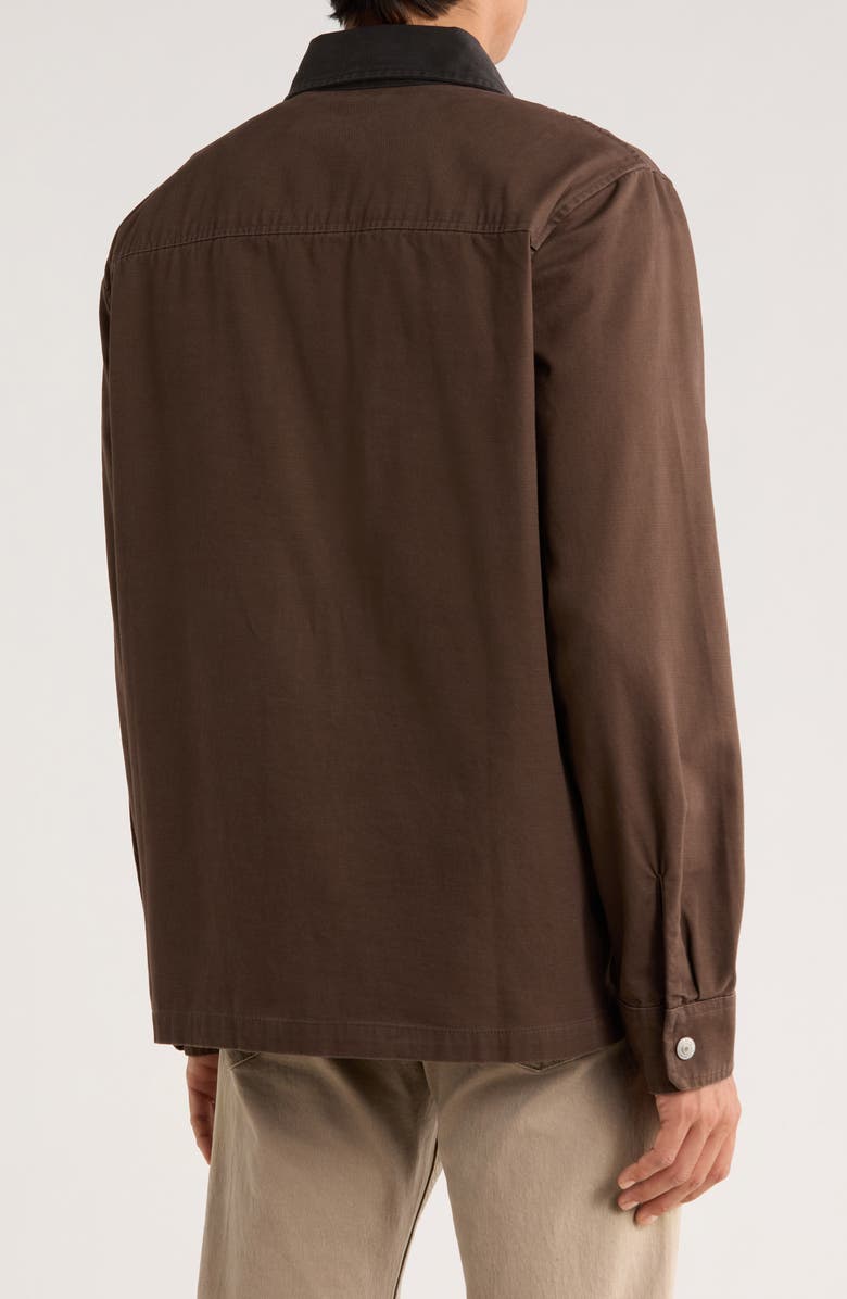 Lucky Brand Logo Utility Shirt Jacket, Alternate, color, Turkish Coffee Brown