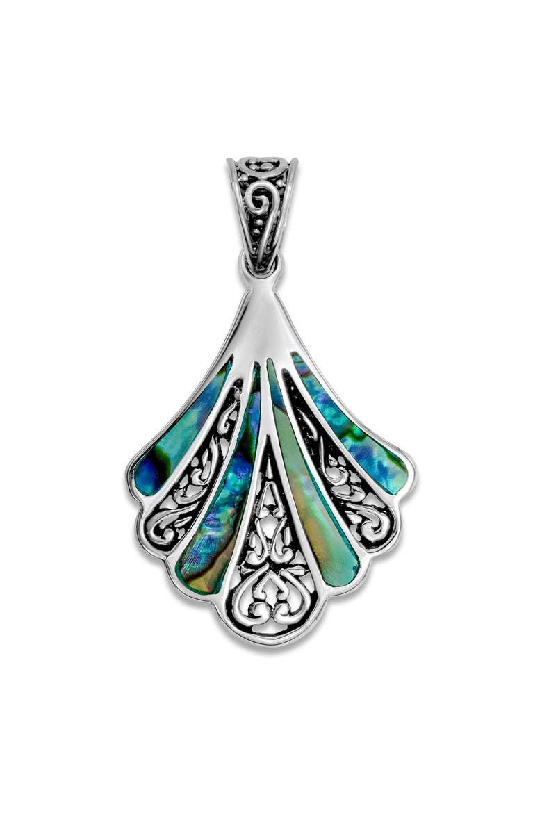 Fan Pendant, Main, color, BLUE/ GREEN