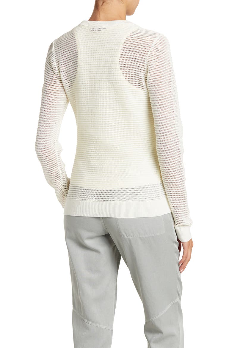 Alba Long Sleeve Crewneck Sweater, Alternate, color, WHITE