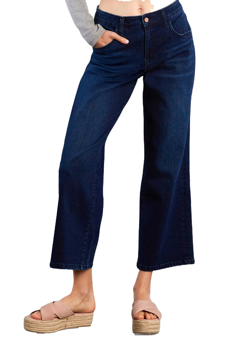 High Waist Ankle Relaxed Straight Leg Jeans, Alternate, color, RESORT BLUE