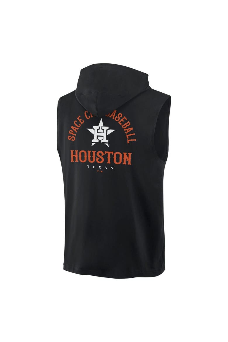 Men's Fanatics Black Houston Astros Fire Speed Sleeveless Pullover Hoodie, Alternate, color, Black