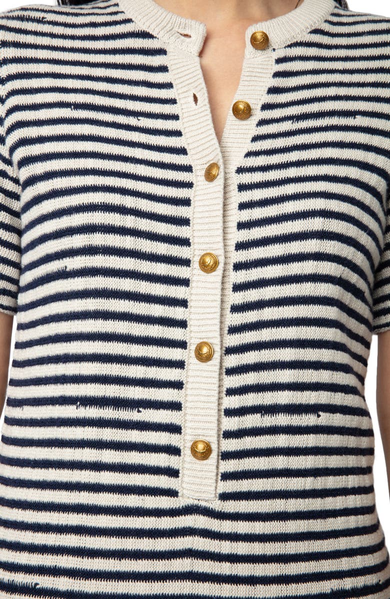 Zadig & Voltaire Stripe Cotton & Linen Blend Dress, Alternate, color, 